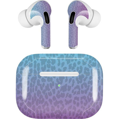 Cheetah Print Purple and Blue Apple AirPods Pro Skin